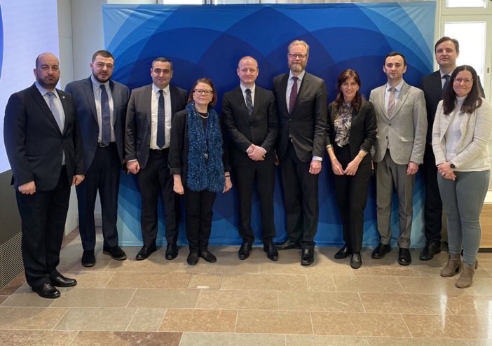 FinlandinSC's tweet photo. Great set of meetings with 🇬🇪⁦@Khamashuridze⁩ ⁦@makhashviliL⁩ &amp;co with ⁦@OlliKantanen⁩ ⁦@jariPLuoto⁩ ⁦@MatiasMarttinen⁩ ⁦@artosatonen⁩ @eduskunta on #Georgia 🇪🇺integration path. Encouraged to continue reforms and recognize achieved progress. 👍 https://t.co/vQnwEhVtbu
