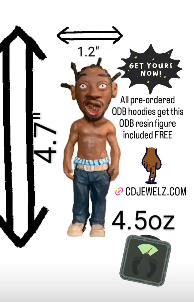 ONE DAY HERE...

Pre-order our ODB is for the Children hoodie and get a FREE ODB resin figure included 👇👐👇👐👇
cdjewelz.com/product/odb-is…

#ODBisfortheChildren #preorder 
#wutangisforthechildren #wutang
#wutangclan #wutangforever #wutangisforever #oldirtybastard #hiphop #hoodie