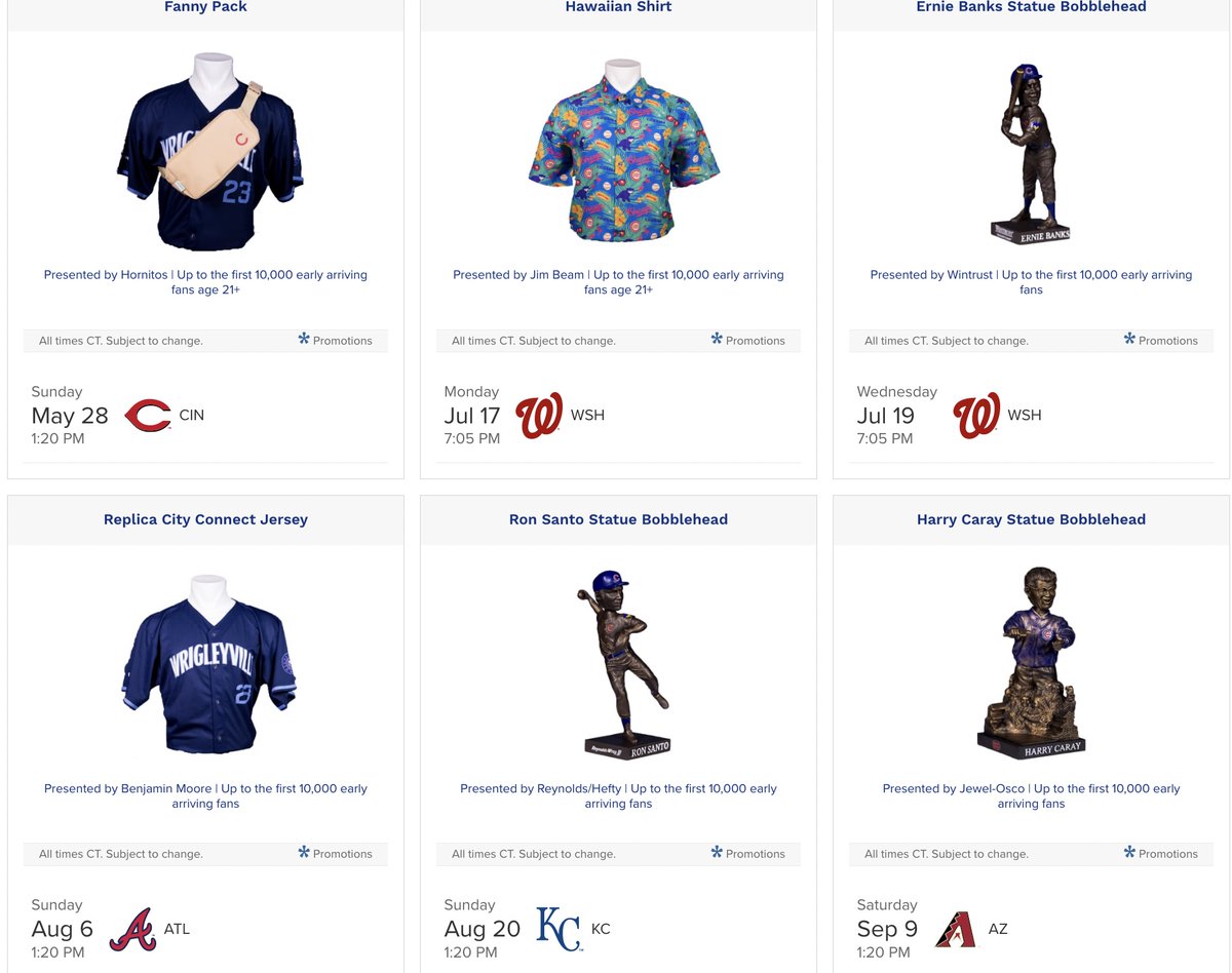 Bleacher Nation on Twitter "The Cubs announced their promotional