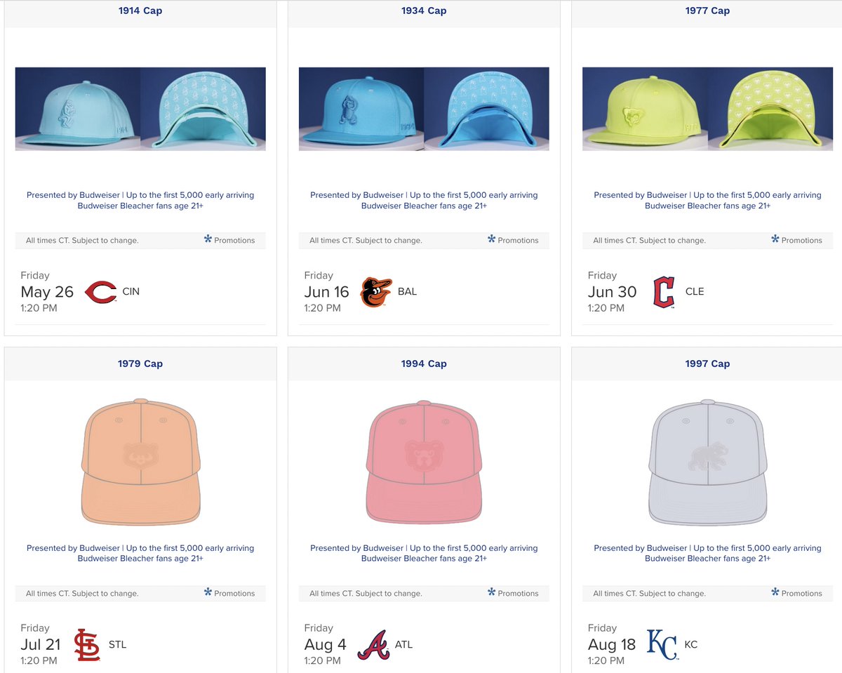 Bleacher Nation on Twitter "The Cubs announced their promotional