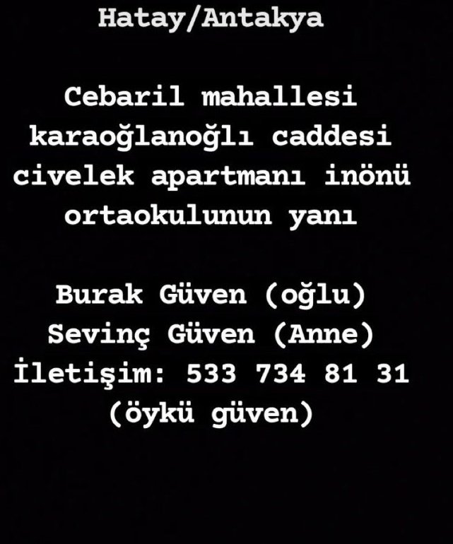 UmutBarbaros's tweet photo. ARKADAŞLAR ULAŞAMADIĞIMIZ TANIDIKLARIMIZ VAR NOLUR YARDIM EDIN https://t.co/qR7ULzFNDA