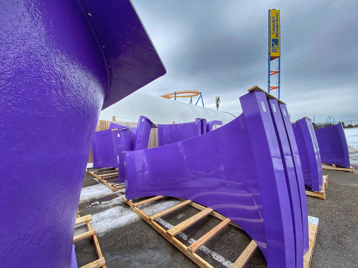 Pretty purple water slide bits have arrived 💦