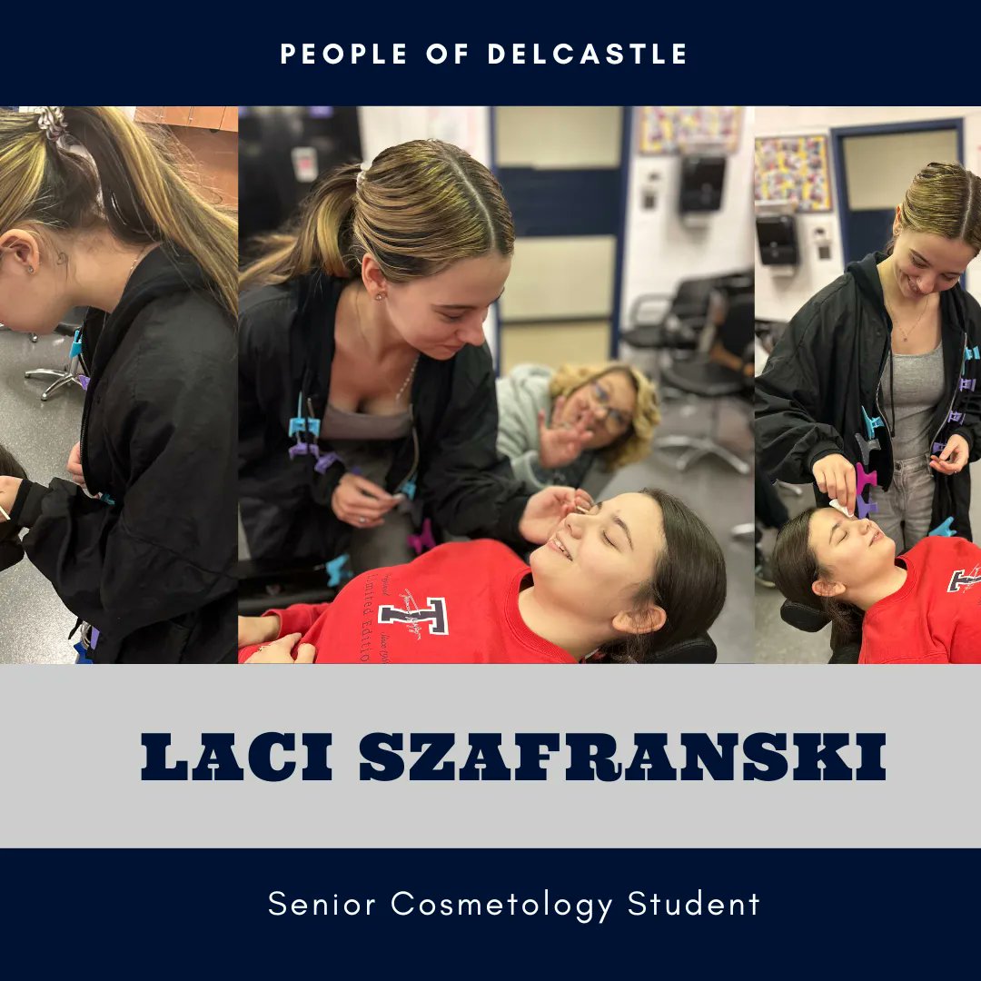 delcastle_ths's tweet photo. Next on our #PeopleofDelcastle series, we have Laci! Laci is a senior in cosmetology and plans to work as a Waxing Technician when she graduates! While in her career area, she takes clients in preparation for her future! https://t.co/YRBsOdk6KO