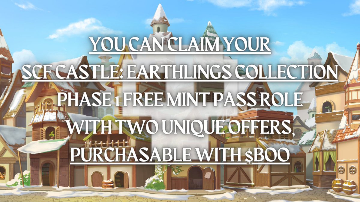 Bullish with <a href="/GhostKidDAO/">Ghost Kid</a> Family

Free Mint Pass Role and more are offered with $BOO on scfcastle.store

Also any <a href="/GhostKidDAO/">Ghost Kid</a> Holder can simply create a ticket and claim Earthlisted (WL Mint) Role.

Your Purchases on the Marketplace with $BOO will be used in Giveaways