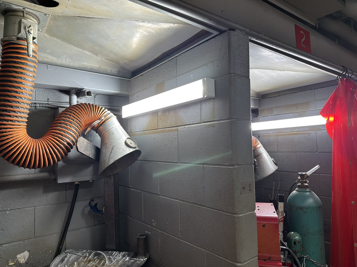 EHOVEelc's tweet photo. A project some of the seniors are working on is installing lights for the welding lab. #EHOVEVIPS https://t.co/e2dx1JHdUn
