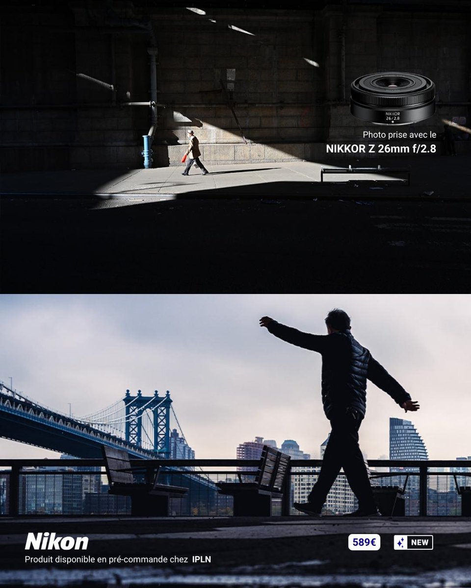 Qui a dit que performance ne rimait pas avec polyvalence ?
La preuve avec les #Nikon NIKKOR Z 85MM F/1.2 S et NIKKOR Z 26MM F/2.8 S 💥

Pré-commandes ouvertes sur bit.ly/3I4iVGj 🔗 - Dispo fin mars

_____
#IPLN #LyonPhoto #Lyon #Camera #Photo #Photography #Nikkor