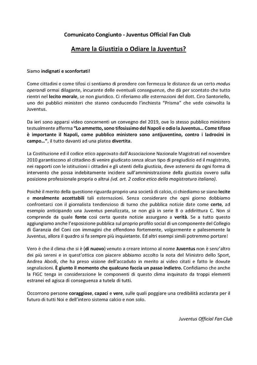 Comunicato <a href="/juventusfc/">JuventusFC</a> Official Fan Club 👏🏻

#GiuLeManiDallaJuve #unitiperlajuve #DisdetteSkyDazn #DisdettaSky #disdettaMediasetInfinity #disdettatimvision #disdettaDAZN #DisdettaDaznSky #FIGCMAFIA