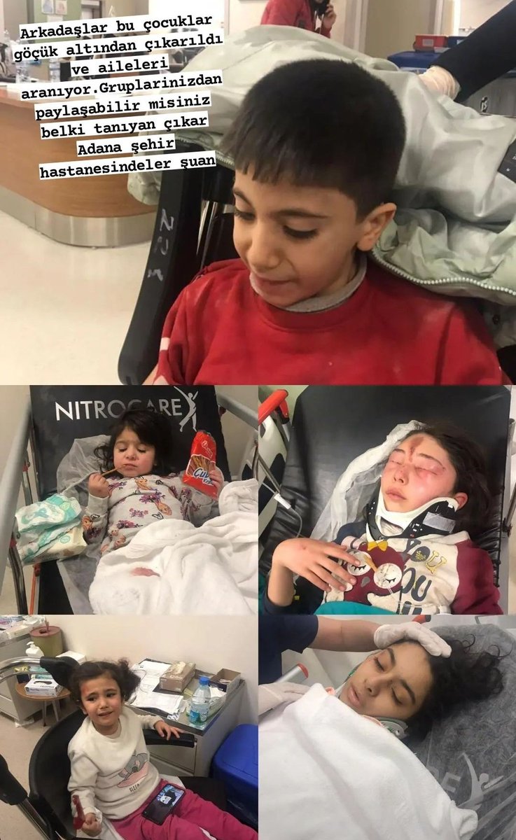 Aileri aranıyor Adana şehir hastanesindeler 
#deprem #Yardımedin #adana