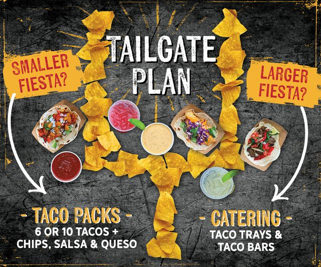 Having friends over for the Big Game? Tell them you have tacos and margaritas coming! Choose from individually wrapped tacos or a taco bar. Either way, we're sure to make your party a hit! 🏈

PS. Don't forget the queso.

Pre-order now: order.rustytaco.com