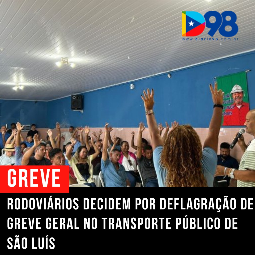diario98.com/2023/02/07/rod…

Após Assembleia Geral, rodoviários decidiram por deflagração de greve geral no transporte público de São Luís