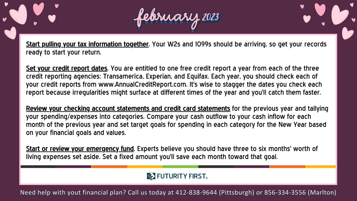 FuturityFirstNJ's tweet photo. 💰 𝗙𝗶𝗻𝗮𝗻𝗰𝗶𝗮𝗹 𝗛𝗲𝗹𝗽 𝗪𝗵𝗲𝗻 𝗬𝗼𝘂 𝗡𝗲𝗲𝗱 𝗶𝘁 𝗠𝗼𝘀𝘁‼️ Keep better track of your finances in 2023 🗓️ Check out the calendar for FEBRUARY! Talk to a local advisor today: [https://t.co/r5Se5Sgbk1] #February2023 #GoFFIG #work #help #Calendar #Finances #Tuesday https://t.co/VjywgHdKMm