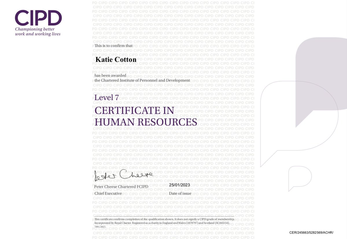 25katie's tweet image. I’m so pleased to announce that I have officially completed my Level 7 @CIPD qualification!

After copious amounts of caffeine 🤣, LOTS of late nights and weekends studying and lots of hard work, I’ve finally done it! 
#cipd #celebrate #cipdlevel7