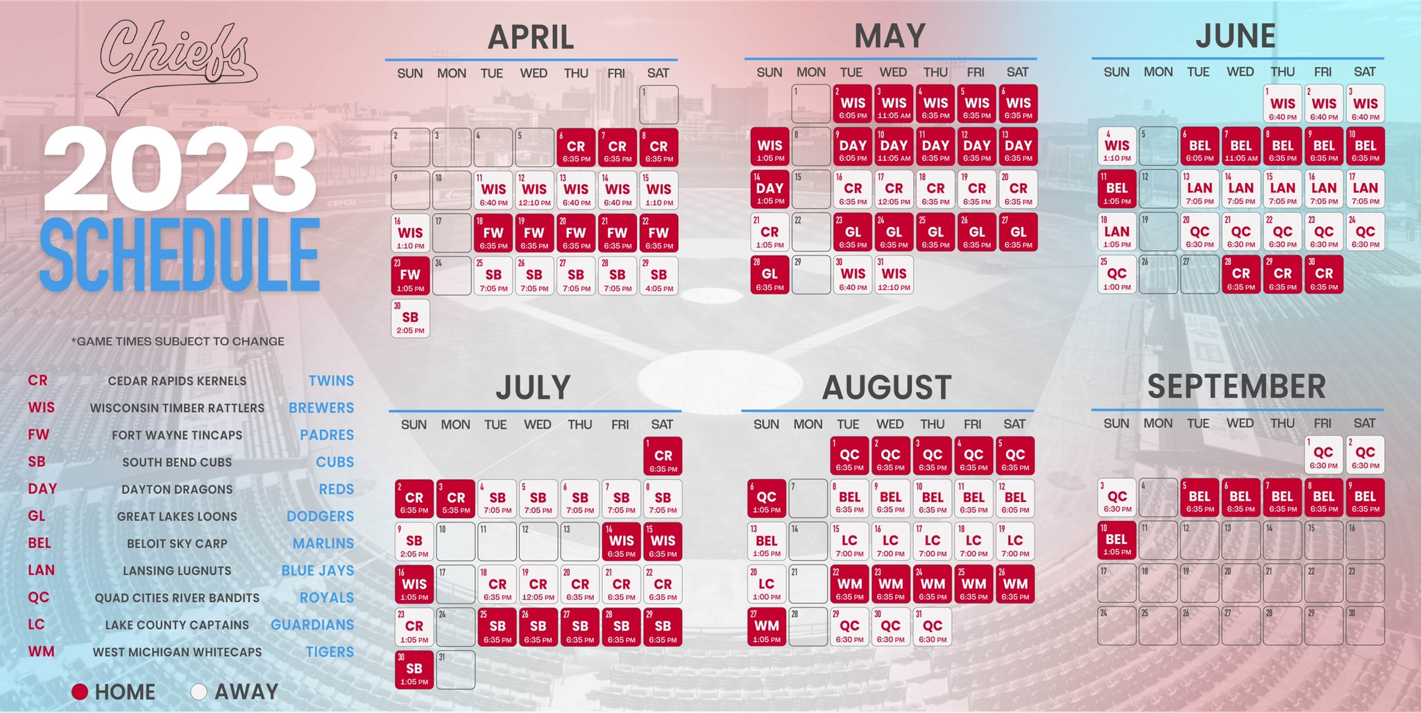 Glen Oak Manor on Twitter "Excited for the 2023 Peoria Chiefs Baseball