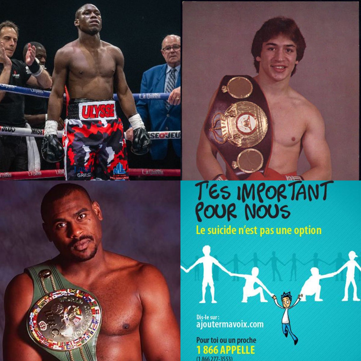 Vers 17:17 ce soir au Champ de Bataille de @JiCLajoie à @jic_tvasports on a des nouvelles d’Yves Ulysse Jr et on discute de la semaine de la prévention du suicide chez nos pugilistes @TVASports . À bientôt! #boxe #boxing #boxeo #Ulysse #Preventionsuicide #boxer #boxingnews