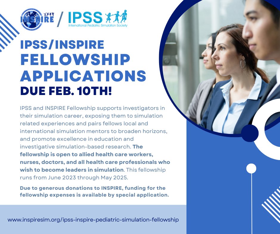 We are so excited to be partnering with @INSPIRE_Network to offer a fellowship program for 2023! Applications are due by this Friday, February 10th! inspiresim.org/ipss-inspire-p…