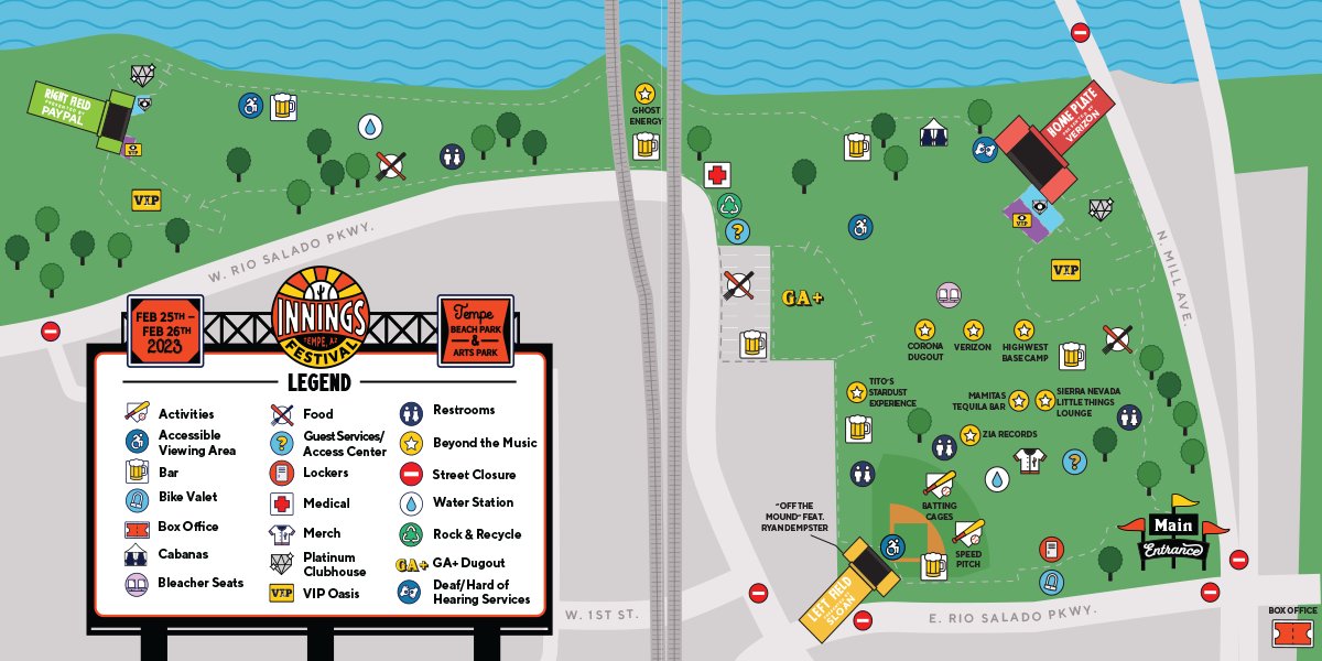 Innings Festival map