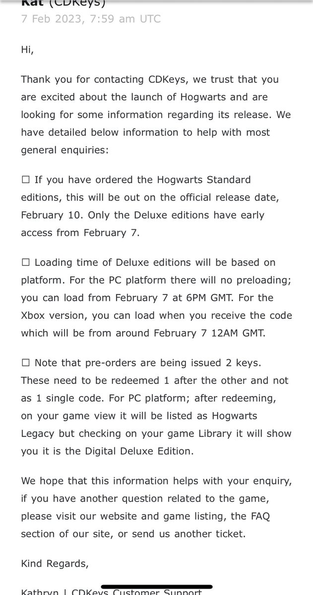 CATTO_eth's tweet photo. @felix_rv_ @cdkeyscom_en Yes, got a generic copy + paste reply from them which they sent an hour after opening a ticket. Now I have contacted them 3 more times with no reply. https://t.co/UKLZTcpf00