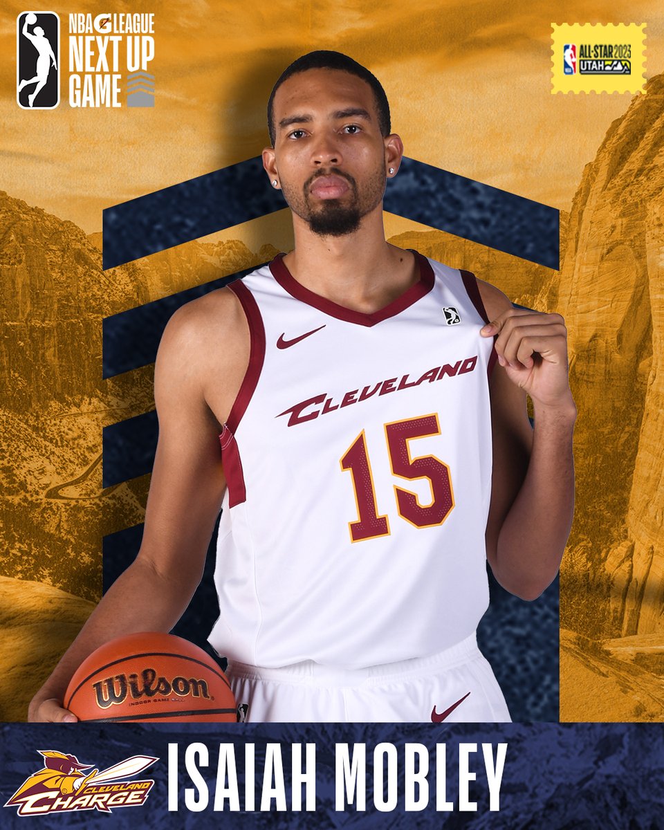nbagleague's tweet image. Isaiah Mobley (@MobleyIsaiah) is headed to the #GLeagueNextUpGame during #NBAAllStar! A Two-Way star for the @ChargeCLE and @cavs, Mobley is averaging 23.0 PTS, 9.3 REB &amp;amp; 4.9 AST in the regular season.