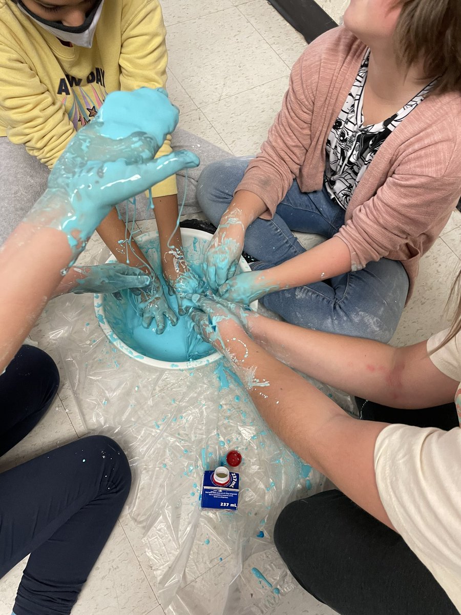 DaveyJenn's tweet image. Making OOBLEK for states of matter in science today @selbyschool