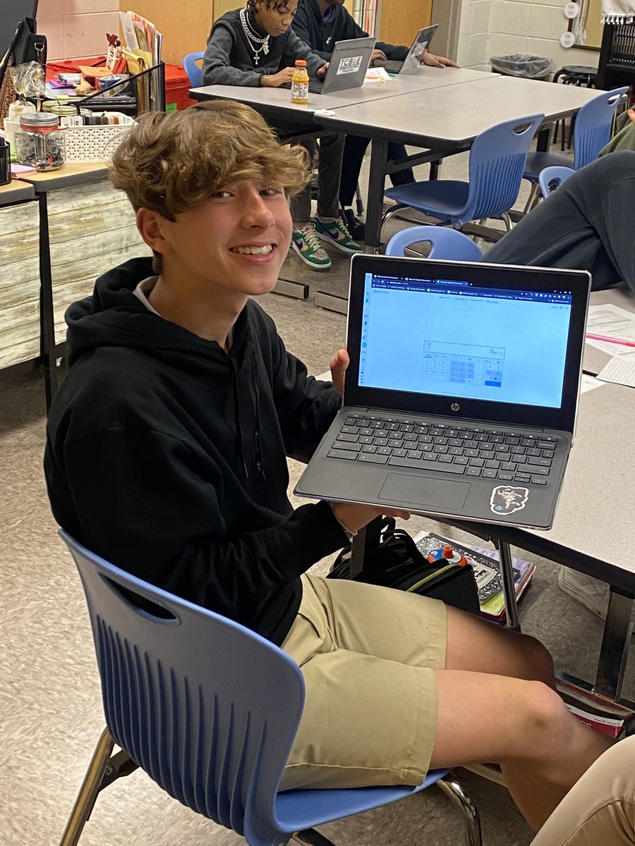 hendrixscience's tweet photo. We are loving the AMSTI ACAP Math Student Experience! The students are currently learning how to successfully utilize a scientific calculator on Desmos! So fun! ✏️📓✖️ #goldstandard @dms_tcboe https://t.co/wZb8vDphB1