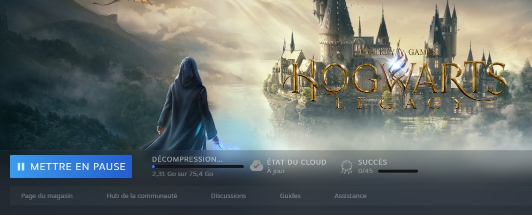 naubetha's tweet photo. @Pwoo99 @HogwartsLegacy à priori ça va lancer dans pas longtemps, j'ai dl le jeu ce matin et là il fait une maj https://t.co/iQw6vpXDN7