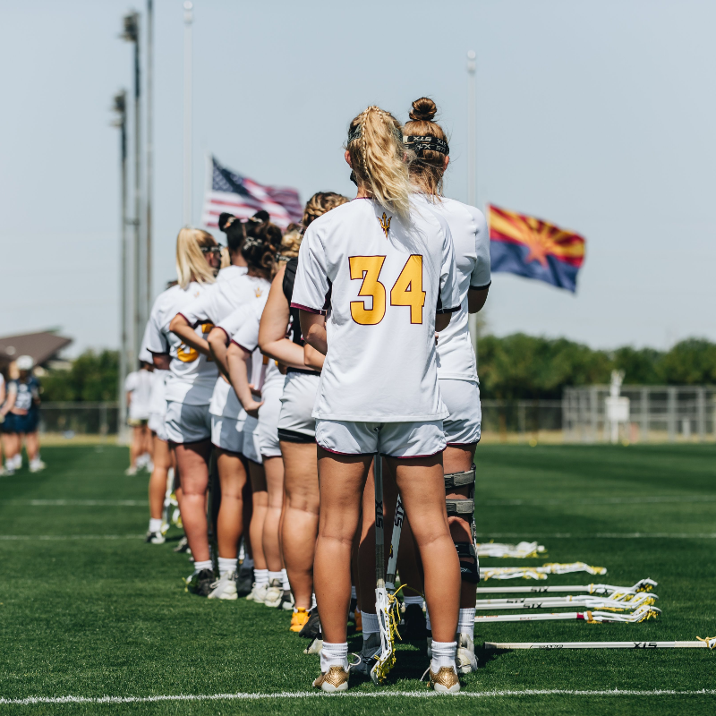 SunDevilWLax's tweet photo. Captain @BrynnHolohan is a @WomensSportsFdn and @NBCSports Student-Athlete Mentor 🤩🥍

#ForksUp /// #O2V