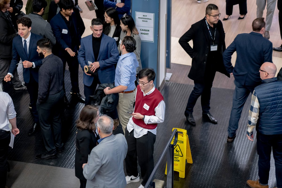 BCITbusiness's tweet photo. Thanks to all who attended our @bcit School of Business + Media Professional Sales Networking Event! It was a success in connecting students seeking internships with top industry professionals. 

Learn more about the program https://t.co/K9UjbT3hSS

#bcit #bcitbusiness https://t.co/U1Vfnv01wi