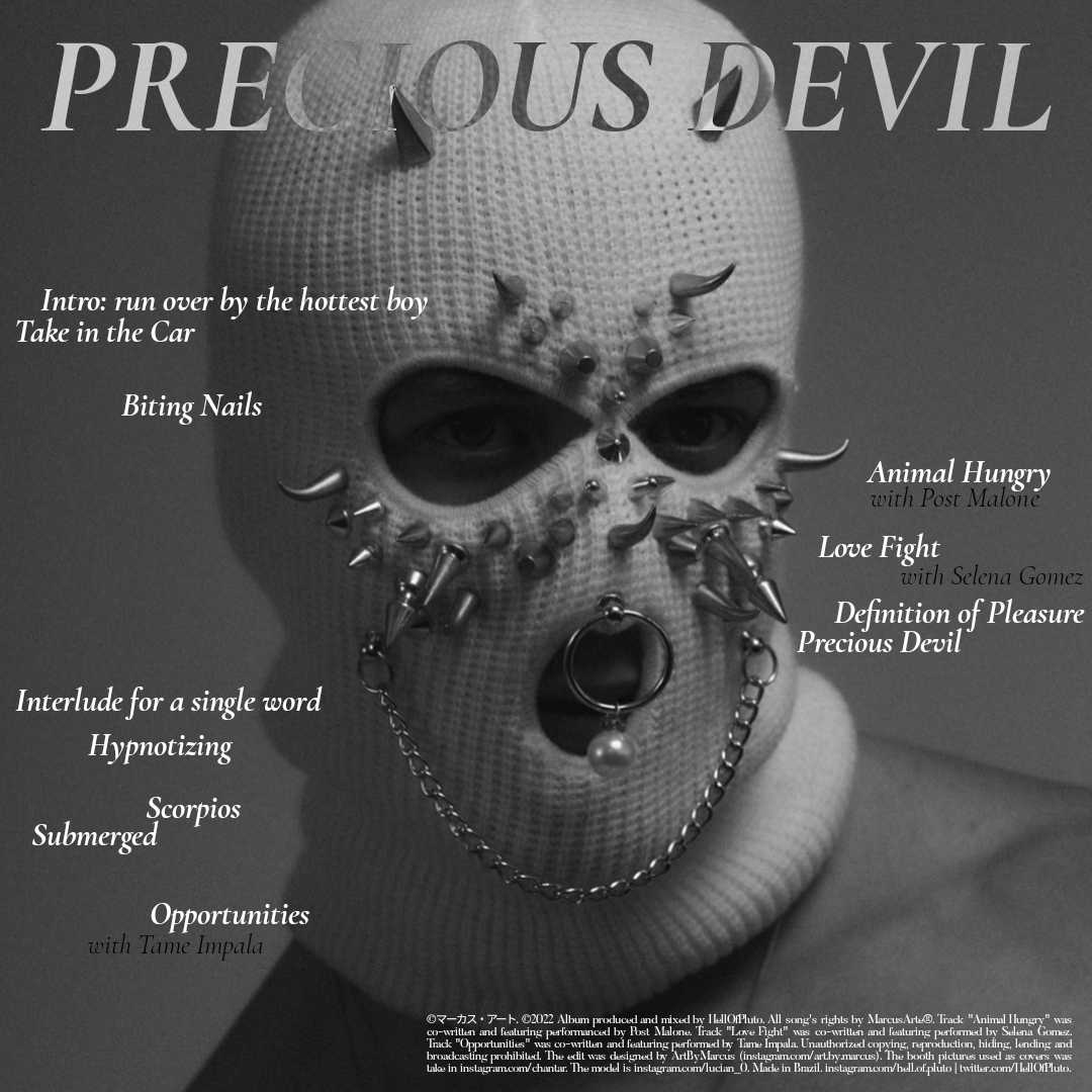 HellOfPluto's tweet photo. "Precious Devil" - Album by @marcus_arte
⚠️IT'S A FICTIONAL ALBUM⚠️
📸 both pics taken on https://t.co/lfHpcXzEYE
🦋 model https://t.co/ilD9VMr33K
✅ @ArteByMarcus
⭐ post's also on https://t.co/DfkFdmFOZK
.
#marcusarte #postmalone #selenagomez #tameimpala #arte #hellofpluto https://t.co/uLyuzXkr9p