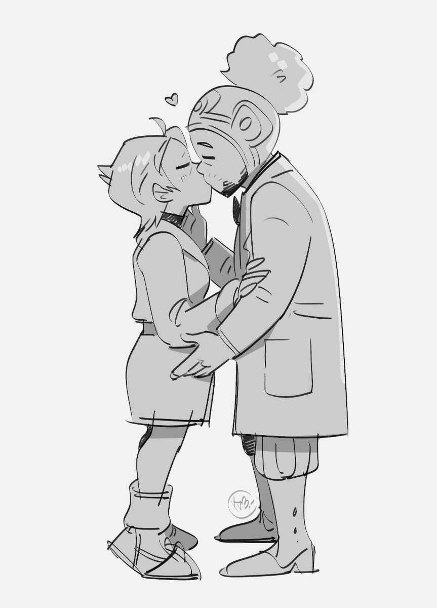 AkiraTeku's tweet photo. I still think they're cute shhh don't even talk to me about it look away #surveyshipping #pla #sbpro #cooldownsketch https://t.co/hfr2T43ArQ