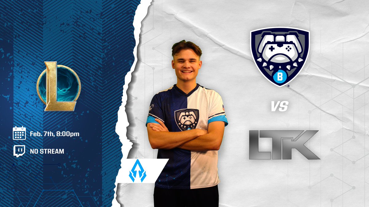 BUClubEsports's tweet photo. #ButlerLoL kicks off its run in the @AegisEsportsGG Winter '23 League as they face off against LTK TONIGHT at 8pm -- Go Dawgs! #DawgDiff https://t.co/HwANEsdGAZ