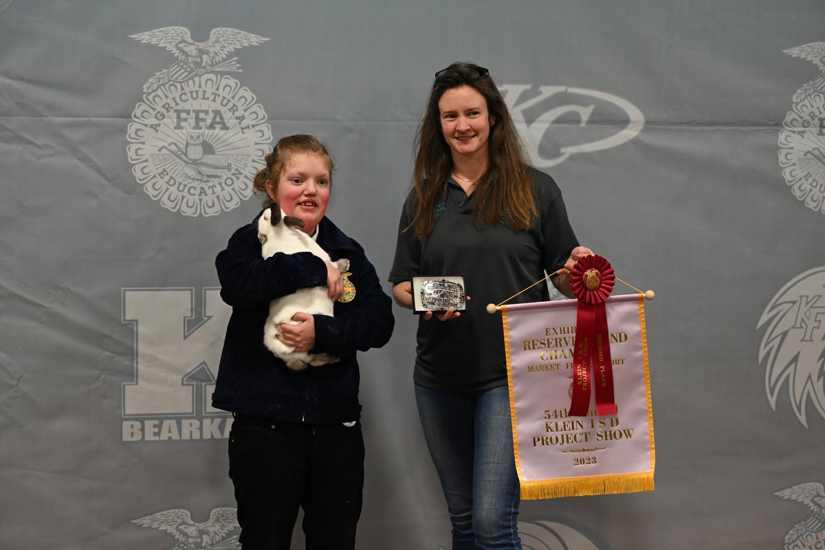 KleinISD's tweet photo. That’s a wrap for our rabbits! Tonight’s Fryer Rabbit Winners are….

Grand Champion: Austin Krenek - Klein Cain
Reserve Champion: Abby Williams - Klein Collins

Way to go! 🐇🏅 https://t.co/0Vgvfnqd2G