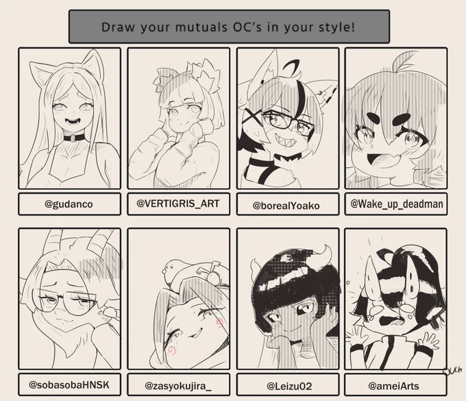 Mutuals Oc's
#YoakoArt #GuDraw #GrisGallery #yawaillust  #ぶっ描けそば those without art tags @zasyokujira_  @Leizu02 @Wake_Up_Deadman 