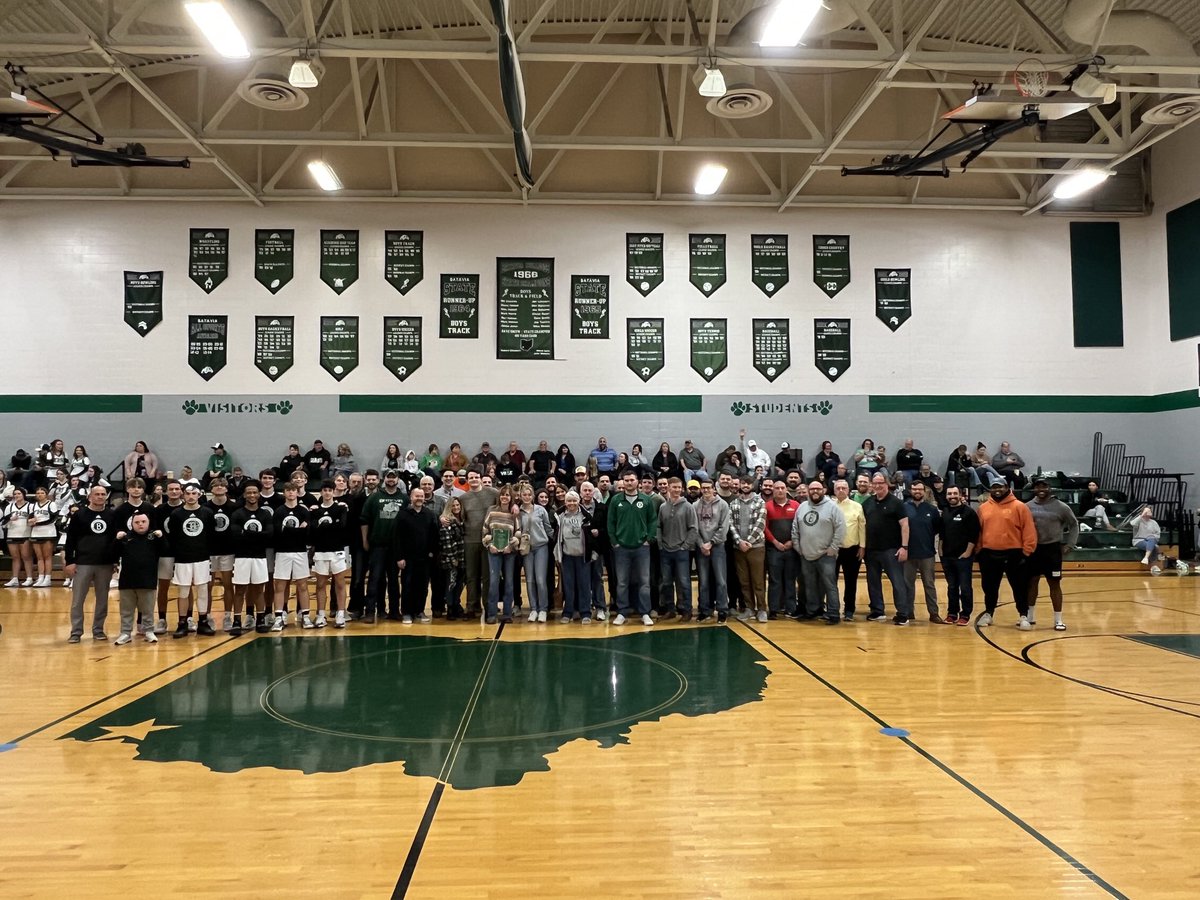 Thank you to all the former players and assistant coaches, who played for and coached with Coach Hatfield, for coming out to the Bulldogs game vs. Fayetteville tonight to celebrate the final games on Mike Hatfield Court!!!