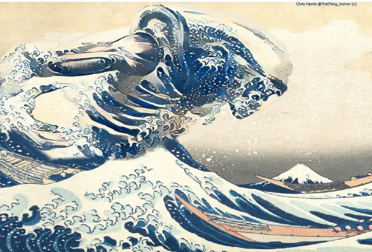 The Great Xenomorph Wave off Kanagawa. #Aliens #xenomorph #Japan #art #RidleyScott