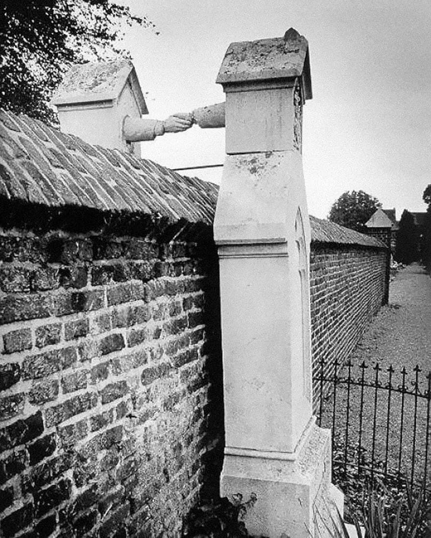 The graves of a Catholic woman and her Protestant husband, who were not allowed to be buried together, Holland, 1888.