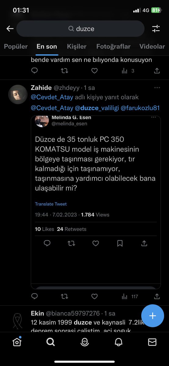 #Aciltır #düzce lütfen ulaşabildiğimiz her makine gücü çok değerli <a href="/melinda_esen/">Melinda G. Esen</a> iletişim bilgileri hesapta mevcut