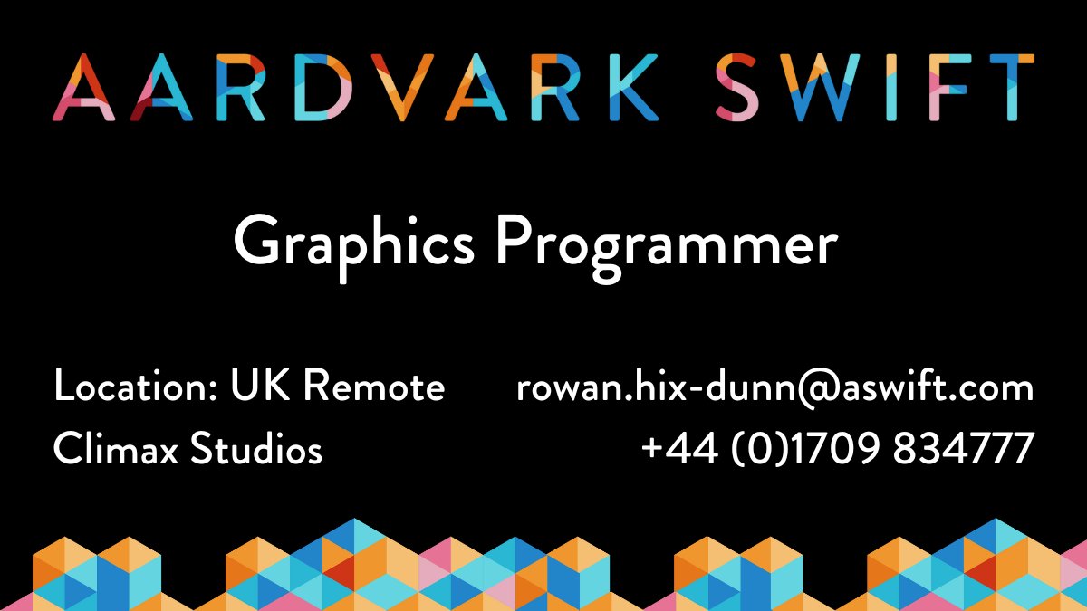 HixRowan's tweet image. Climax Studios is seeking a talented graphics programmer to join their team.
aswift.com/job/graphics-p…
#GraphicsProgrammer #Programmingjobs #GameDevelopmentCareers