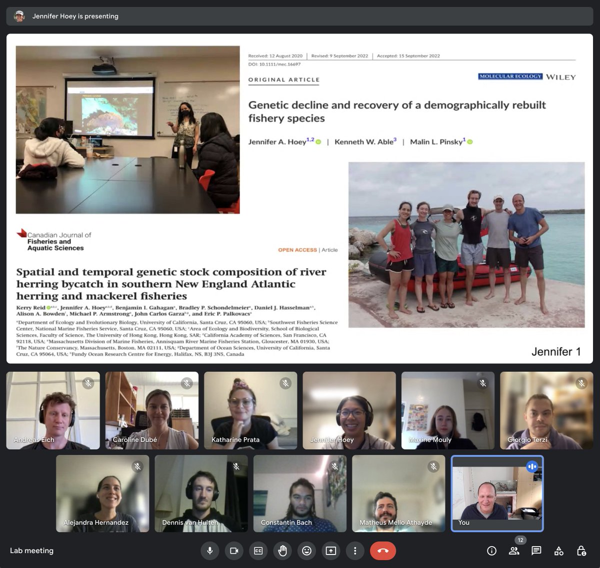 In today's lab meeting - each of us reflected on achievements of the past year 🥳, major projects ahead 🤩 &amp; challenges/resolutions 🤔 for this year. Was great to hear from everybody &amp; identify common challenges to tackle!