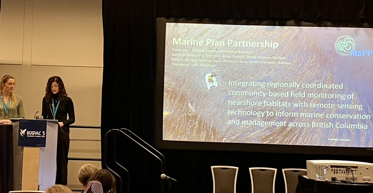 And finally! Bring on the kelp (monitoring, by MaPP) w Danielle Denley Province of BC) and Genevieve (CCIRA)