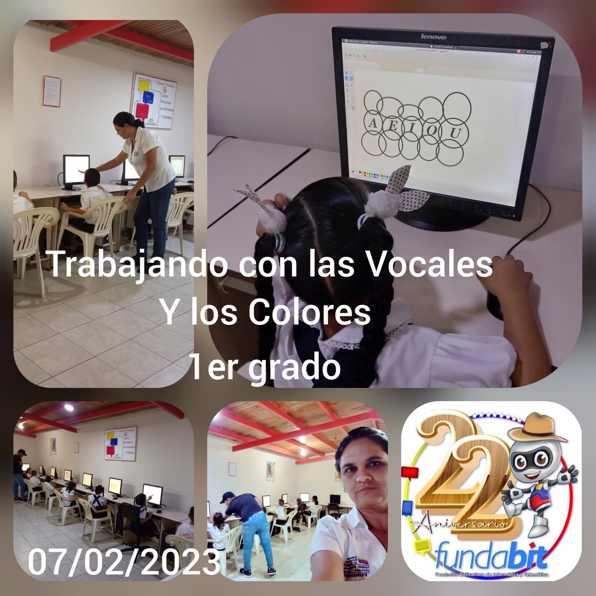 #22AniversarioFundabit Repasando  Las Vocales y los Colores, dirigido a los estudiantes de 1er grado en el <a href="/cbit_lahoyada/">Cbit La Hoyada</a> Municipio Carvajal Edo. Trujillo. <a href="/Fundabit_/">FundabitOficial</a> <a href="/FundabitTrujil1/">Fundabit Trujillo</a>
