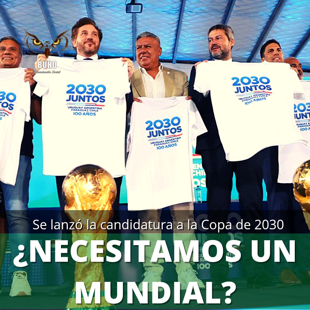elbuhomedio's tweet photo. #Deportivo #CopaDelMundo2030
Nuestro país es una patria futbolera de por sí. Solo basta con retrotraerse un mes y medio atrás, cuando las calles se desbordaron por la #CopaDelMundo conseguida en Qatar. https://t.co/9dvdlyKkjs