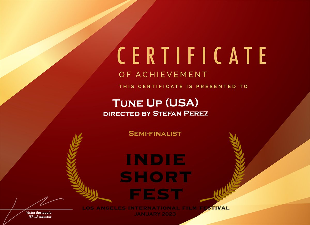 FlatQuackFilms's tweet photo. Tune Up has received a semi-finalist recognition from @indieshortfest. Yay! #shortfilm #filmfest https://t.co/5v5Y5IfOt8