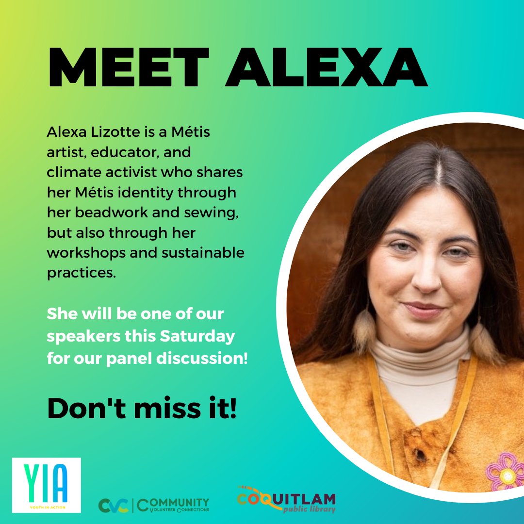 Meet Alexa Lizotte! One of our speakers for our panel discussion on Responsible consumption this February 11 at the @coqlibrary🙃

#yiaBC #volunteer #youth #coquitlam #bc #portmoody  #portcoquitlam  #paneldiscussion  #environment #responsiblefashion #sustainability #speakers