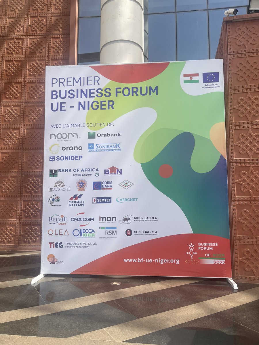 INNAKARANTA's tweet photo. Le Business forum UE-Niger c’est aussi grâce à un partenariat fort avec les entreprises de la place #TeamEurope #InvestirAuNiger @dueniger #OLEAInsuranceSolutions @AgenceIman @LabeurJ https://t.co/xwp91gNi0h