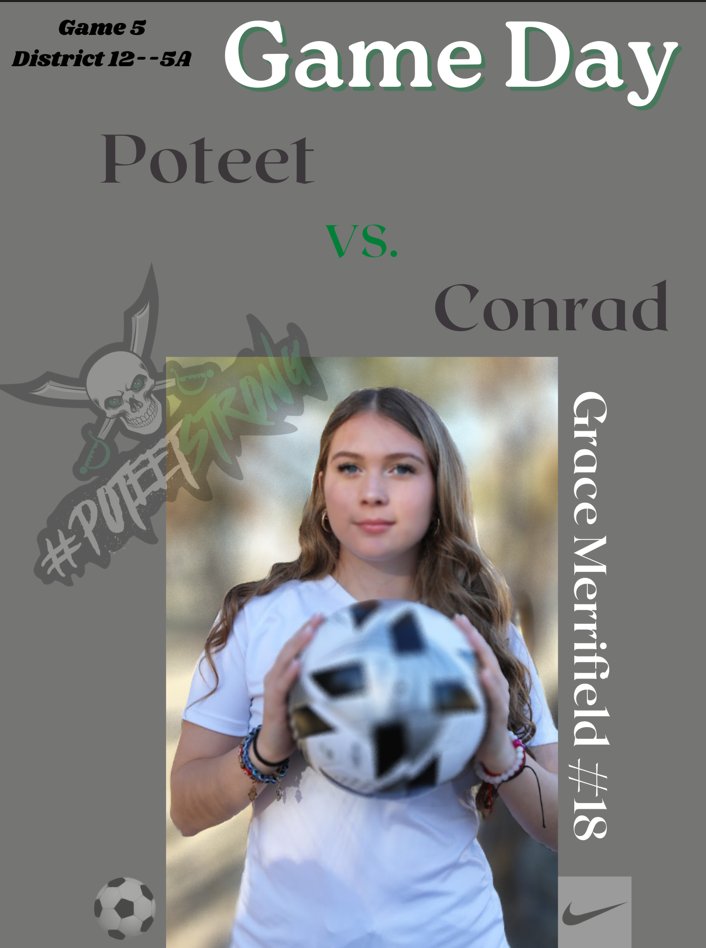 PHS_W_Soccer's tweet photo. Game 5! Poteet Lady Pirates are 3-0-1 in district play.
#GamedayTuesday #Poteetstrong https://t.co/qdi3uU2frR