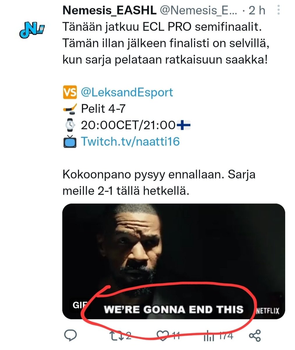 LekstuganHC's tweet photo. ECL PRO FINALS! 🔥 https://t.co/q5sNno0o5N