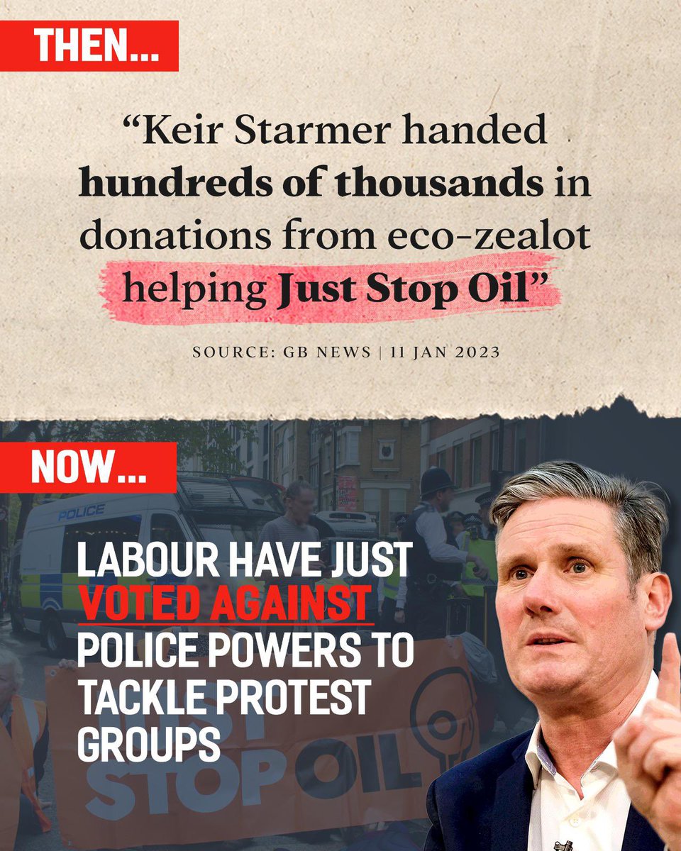 Tonight in the Lords, Labour has voted against our new protest powers for police.

The British people don’t like seeing their daily life brought to a standstill, by a tiny minority using extreme tactics.