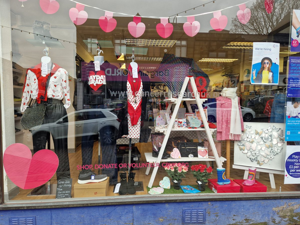 CrukRawtenstall's tweet photo. Will you be our Valentine. Support us by buying your gifts or you date outfit 💋 🌹❤️  #rosesarered #ValentinesDay #charity #north7 #prelovedfashion @charityshopvm @CharityShopper_ @CR_UK @CRUKShops @sangregoryy https://t.co/S25Qsy1gxQ