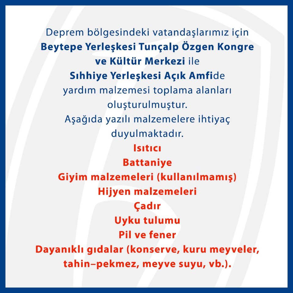 CahitGuran's tweet photo. İhtiyaç duyulan malzemeler, genel olarak gıda, giyecek (çorap, iç çamaşırı, atkı bere vs.) ayakkabı, temizlik malzemeleri, battaniye, ısıtıcı, giyeceklerin kullanılmamış olmasını rica ediyoruz. https://t.co/SLBPB7B0ZE