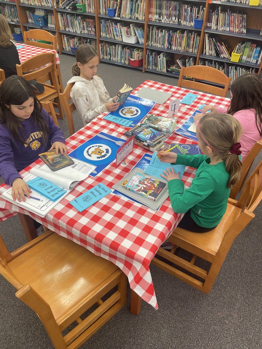 Stone cafe is open for business! The fourth graders in <a href="/MsBrechin/">Ms. Brechin</a> class got their first taste of different book genres today! <a href="/StoneSchool4/">Stone School</a> #ASD4ALL